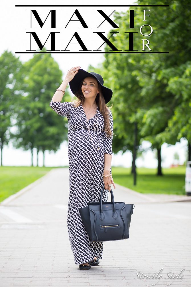 maternity style dvf maxi wrap dress-