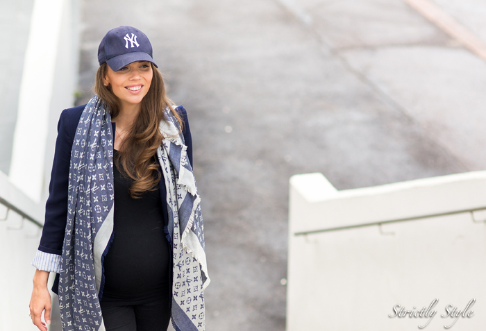 maternity style navy and black