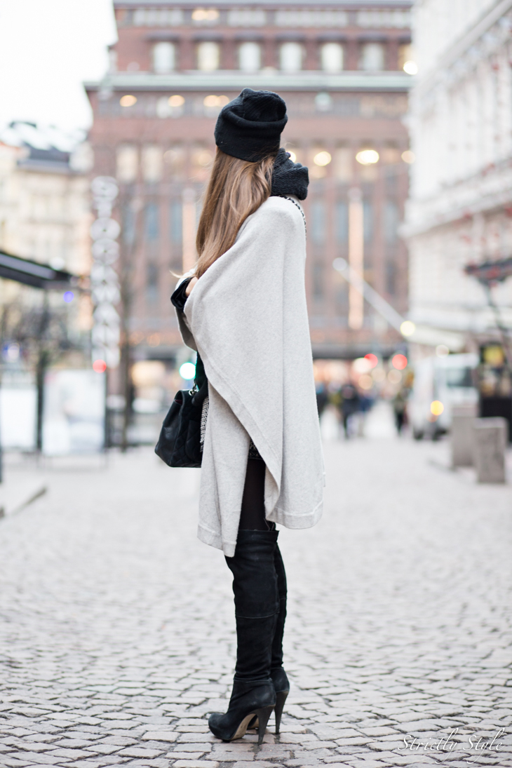 black and grey shawl-9507